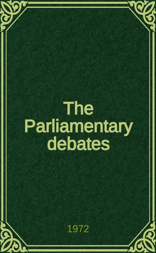 The Parliamentary debates (Hansard) : Official report ... of the ...Parliament of the United Kingdom of Great Britain and Northern Ireland. Vol.848, №34