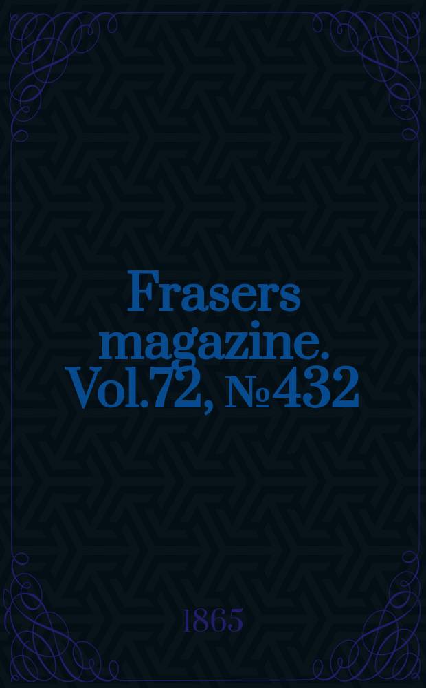 Frasers magazine. Vol.72, №432