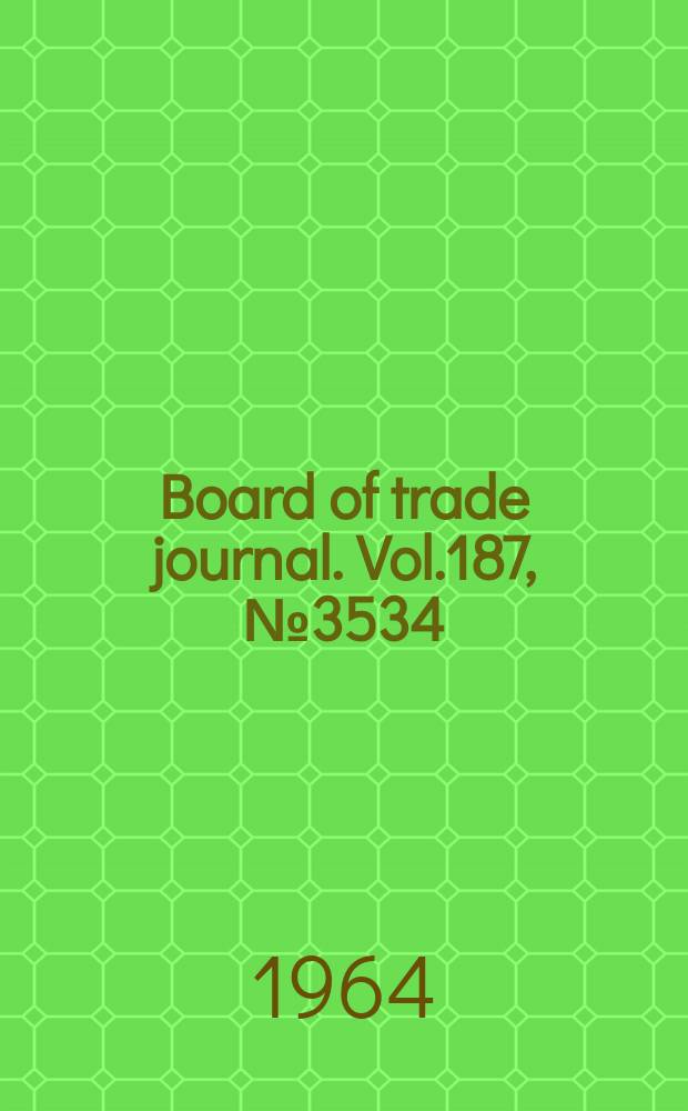 Board of trade journal. Vol.187, №3534