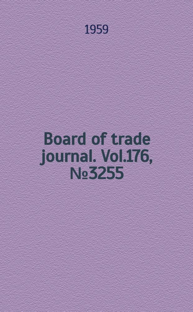 Board of trade journal. Vol.176, №3255