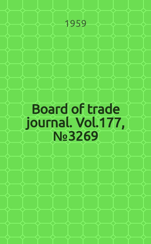 Board of trade journal. Vol.177, №3269