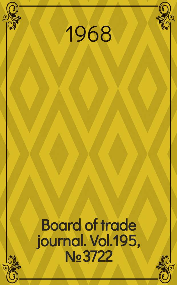 Board of trade journal. Vol.195, №3722