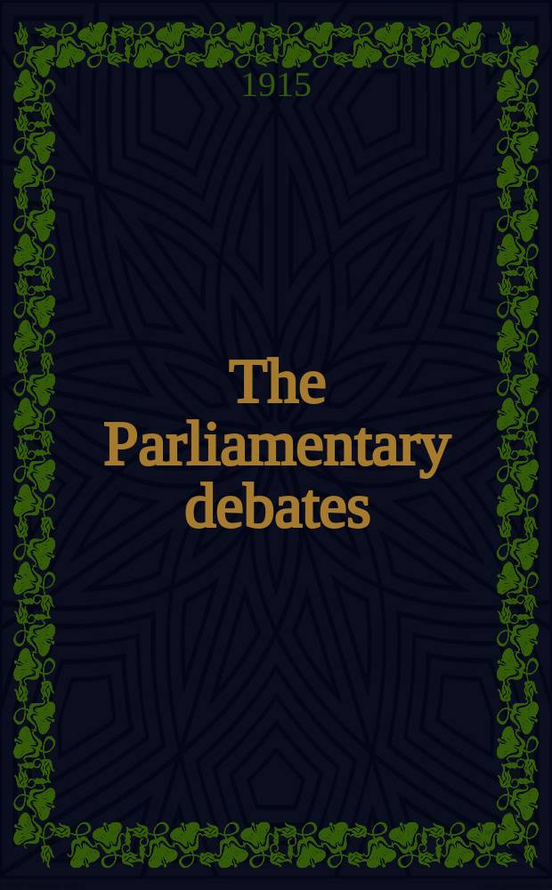 The Parliamentary debates (Hansard) : Official report ... of the ...Parliament of the United Kingdom of Great Britain and Northern Ireland. Vol.73, №75