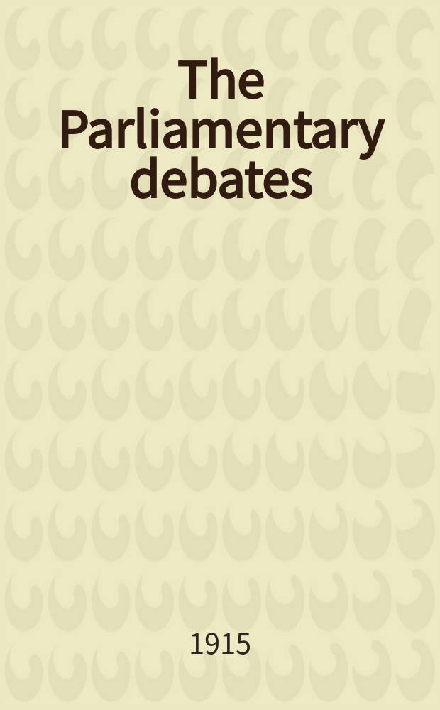 The Parliamentary debates (Hansard) : Official report ... of the ...Parliament of the United Kingdom of Great Britain and Northern Ireland. Vol.74, №92