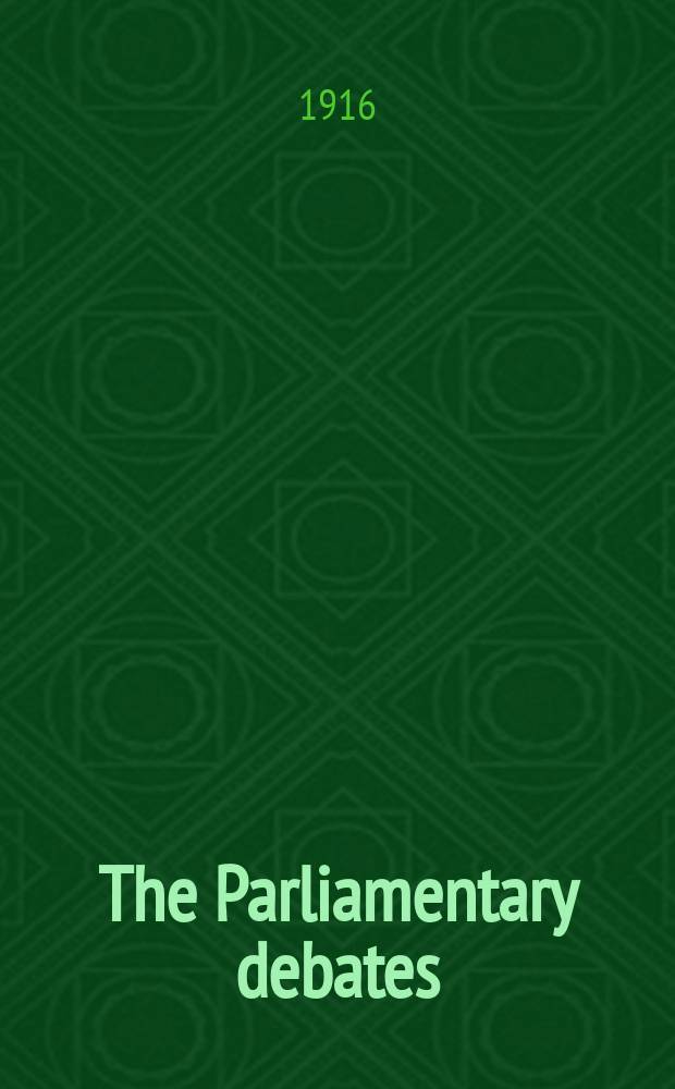 The Parliamentary debates (Hansard) : Official report ... of the ...Parliament of the United Kingdom of Great Britain and Northern Ireland. Vol.77, №151