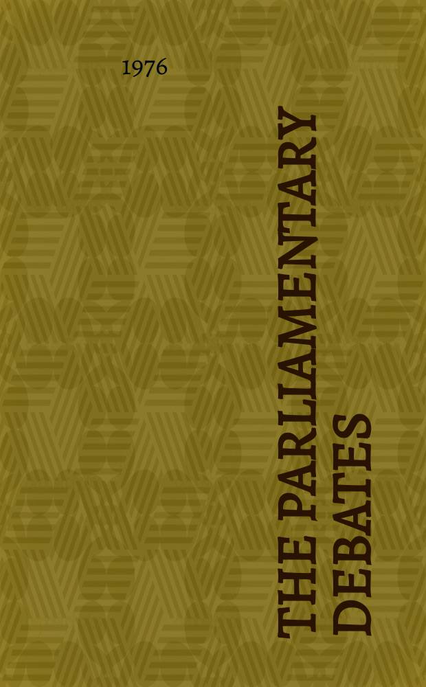 The Parliamentary debates (Hansard) : Official report ... of the ...Parliament of the United Kingdom of Great Britain and Northern Ireland. Vol.916, №158