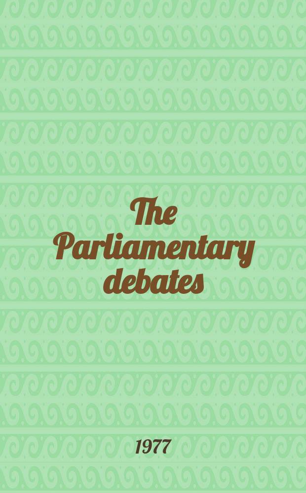 The Parliamentary debates (Hansard) : Official report ... of the ...Parliament of the United Kingdom of Great Britain and Northern Ireland. Vol.925, №39