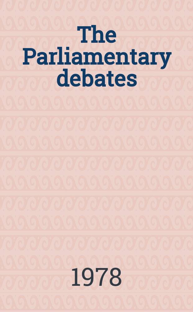 The Parliamentary debates (Hansard) : Official report ... of the ...Parliament of the United Kingdom of Great Britain and Northern Ireland. Vol.944, №66