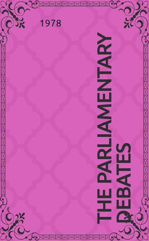 The Parliamentary debates (Hansard) : Official report ... of the ...Parliament of the United Kingdom of Great Britain and Northern Ireland. Vol.960, №29