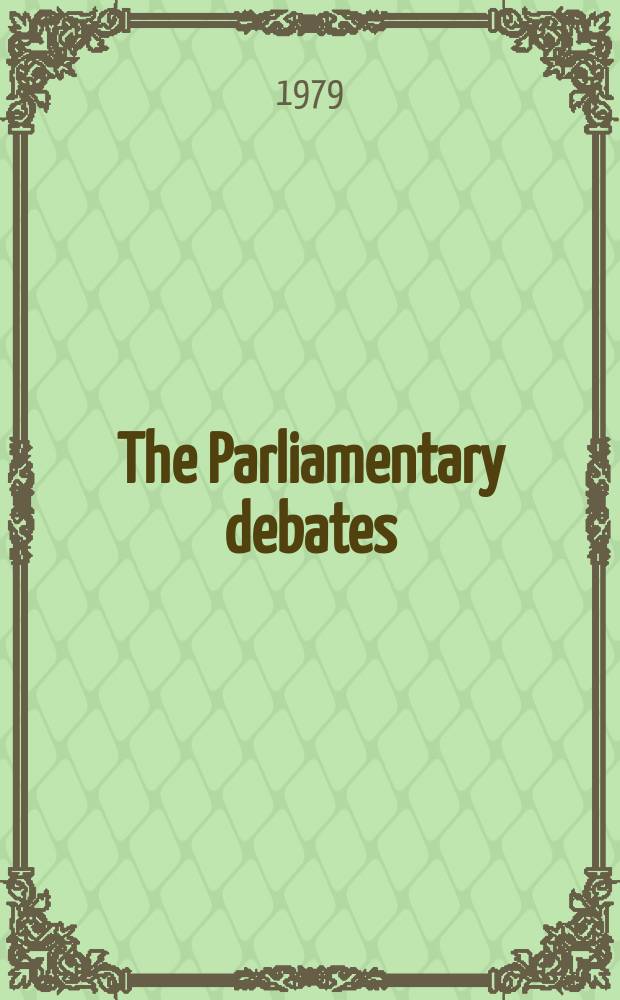 The Parliamentary debates (Hansard) : Official report ... of the ...Parliament of the United Kingdom of Great Britain and Northern Ireland. Vol.975, №83
