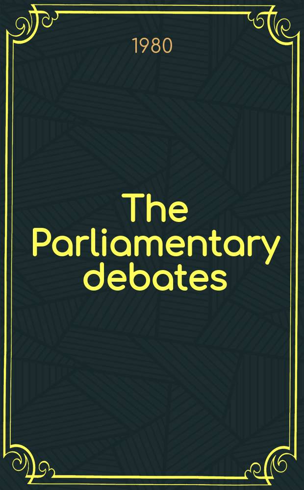 The Parliamentary debates (Hansard) : Official report ... of the ...Parliament of the United Kingdom of Great Britain and Northern Ireland. Vol.983, №158