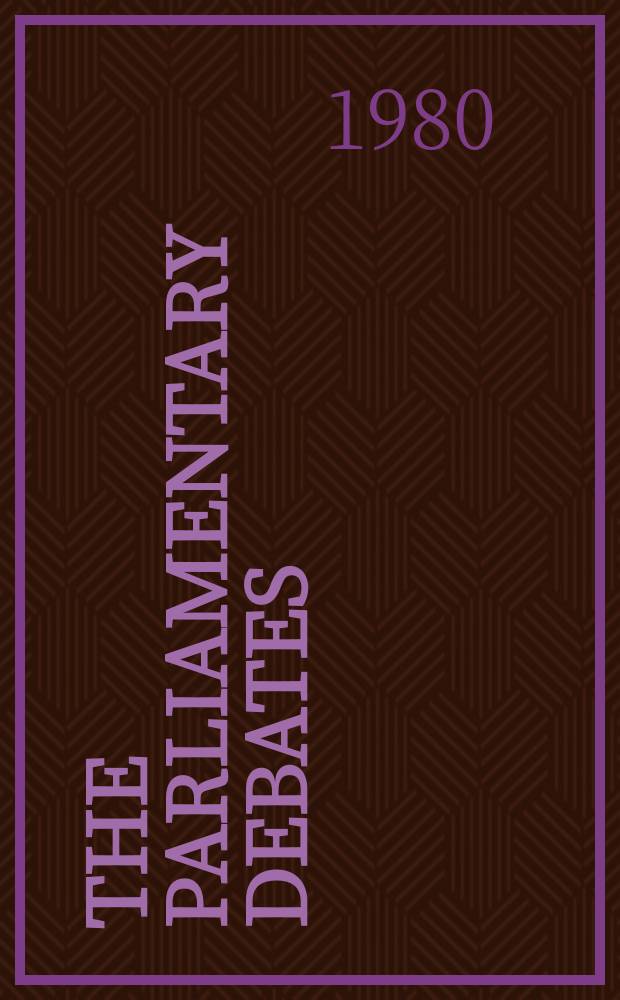 The Parliamentary debates (Hansard) : Official report ... of the ...Parliament of the United Kingdom of Great Britain and Northern Ireland. Vol.986, №190