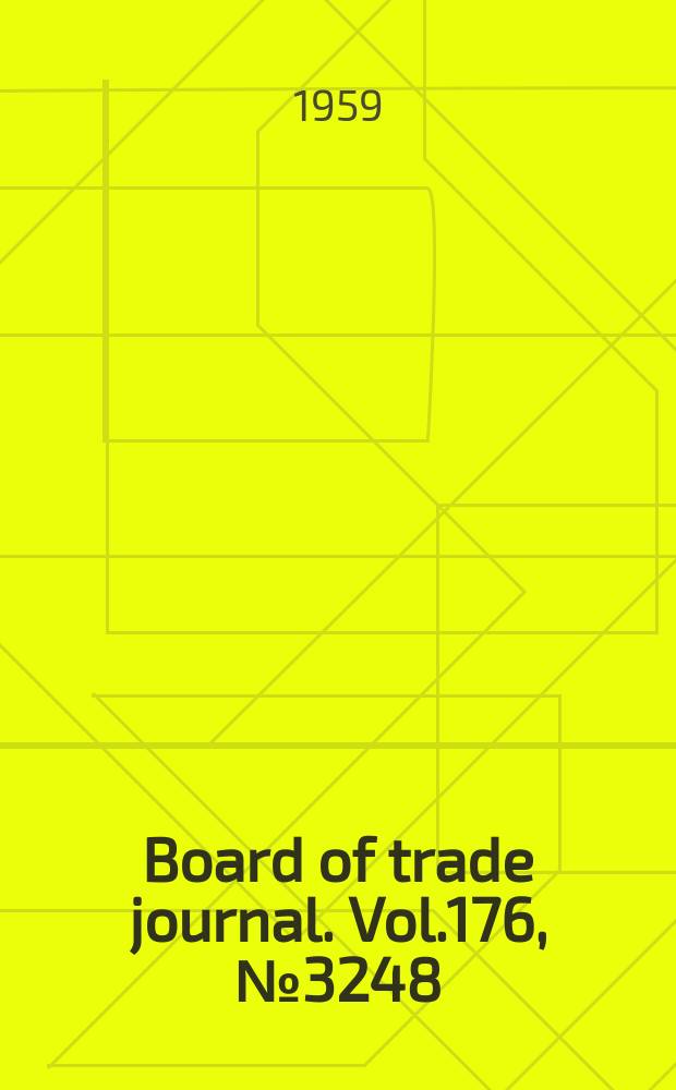 Board of trade journal. Vol.176, №3248
