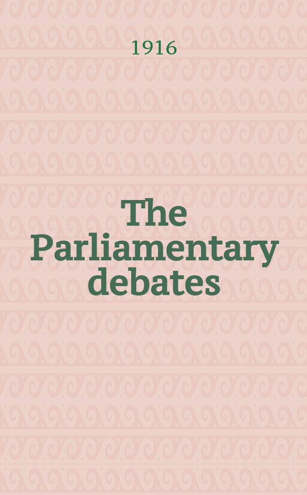 The Parliamentary debates (Hansard) : Official report ... of the ...Parliament of the United Kingdom of Great Britain and Northern Ireland. Vol.84, №75