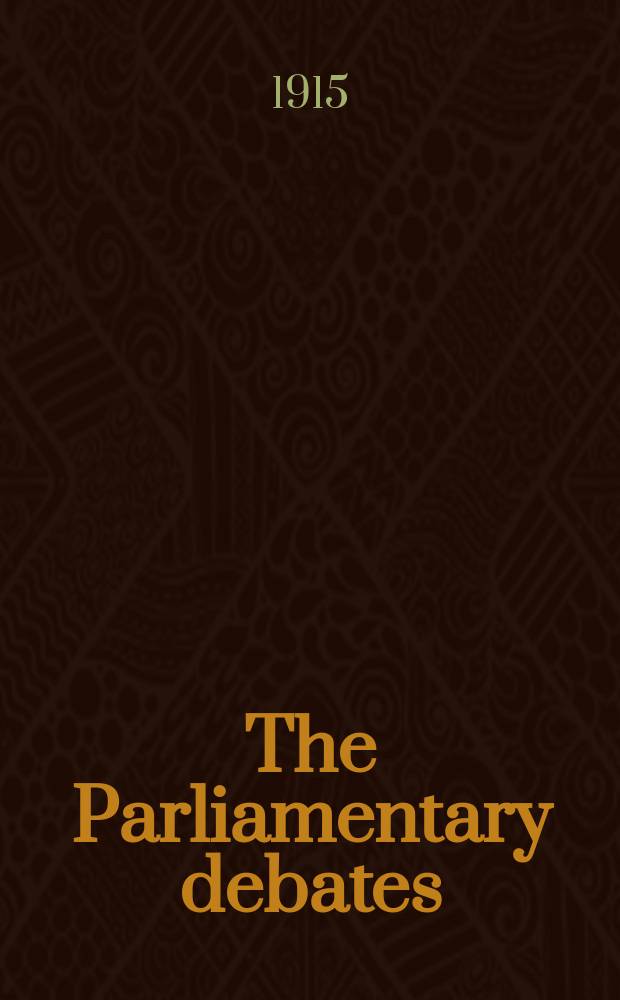 The Parliamentary debates (Hansard) : Official report ... of the ...Parliament of the United Kingdom of Great Britain and Northern Ireland. Vol.75, №117