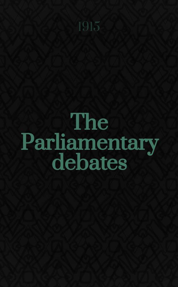 The Parliamentary debates (Hansard) : Official report ... of the ...Parliament of the United Kingdom of Great Britain and Northern Ireland. Vol.75, №[118]