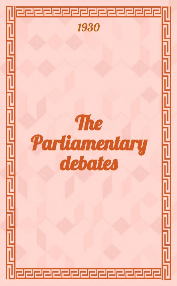 The Parliamentary debates (Hansard) : Official report ... of the ...Parliament of the United Kingdom of Great Britain and Northern Ireland. Vol.234, №71
