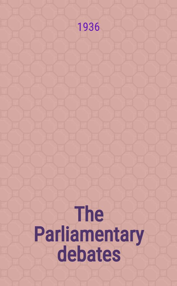 The Parliamentary debates (Hansard) : Official report ... of the ...Parliament of the United Kingdom of Great Britain and Northern Ireland. Vol.315, №127