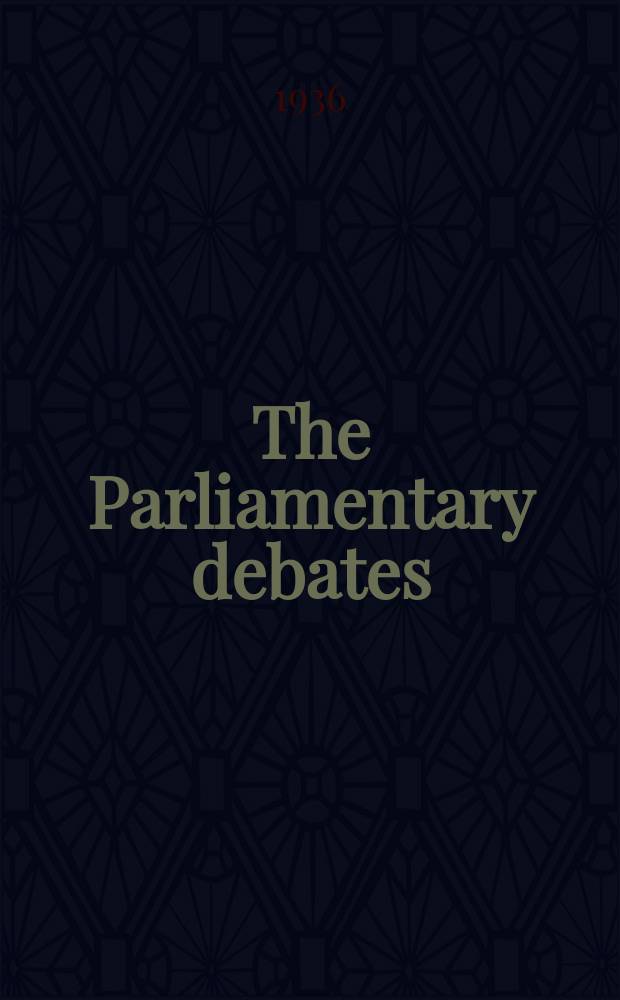 The Parliamentary debates (Hansard) : Official report ... of the ...Parliament of the United Kingdom of Great Britain and Northern Ireland. Vol.317, №1