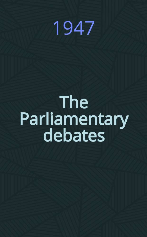 The Parliamentary debates (Hansard) : Official report ... of the ...Parliament of the United Kingdom of Great Britain and Northern Ireland. Vol.435, №71
