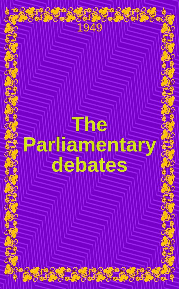 The Parliamentary debates (Hansard) : Official report ... of the ...Parliament of the United Kingdom of Great Britain and Northern Ireland. Vol.461, №66