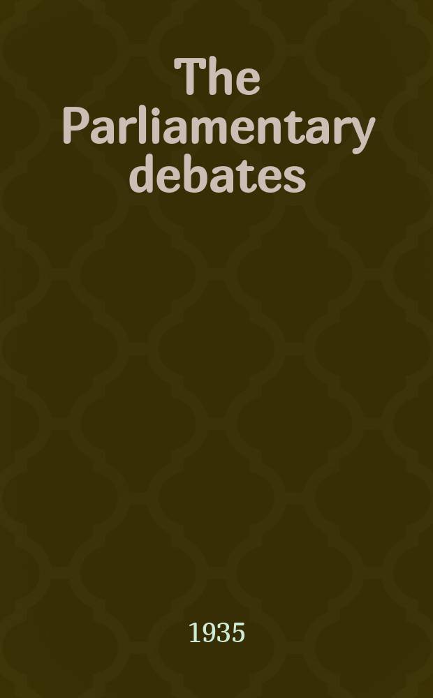 The Parliamentary debates (Hansard) : Official report ... of the ...Parliament of the United Kingdom of Great Britain and Northern Ireland. Vol.302, №104