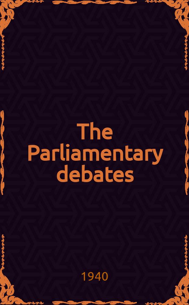 The Parliamentary debates (Hansard) : Official report ... of the ...Parliament of the United Kingdom of Great Britain and Northern Ireland. Vol.357, №29