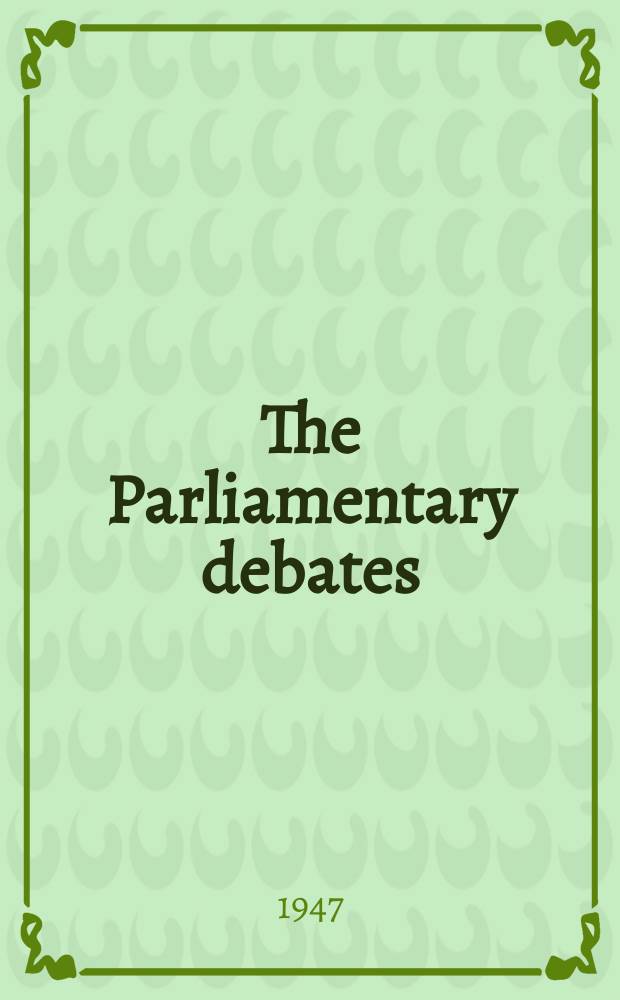 The Parliamentary debates (Hansard) : Official report ... of the ...Parliament of the United Kingdom of Great Britain and Northern Ireland. Vol.433, №50