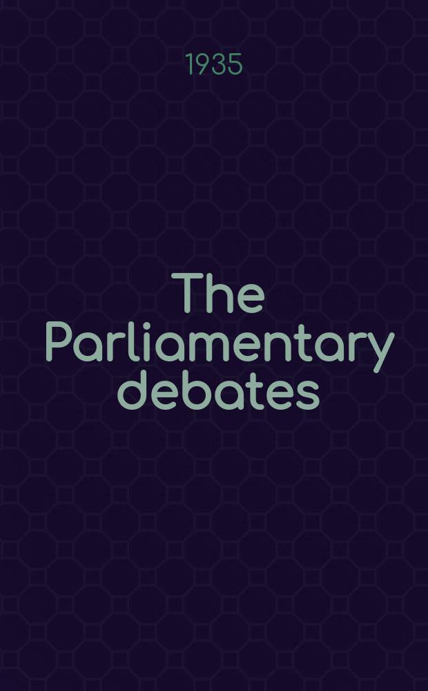 The Parliamentary debates (Hansard) : Official report ... of the ...Parliament of the United Kingdom of Great Britain and Northern Ireland. Vol.303, №125