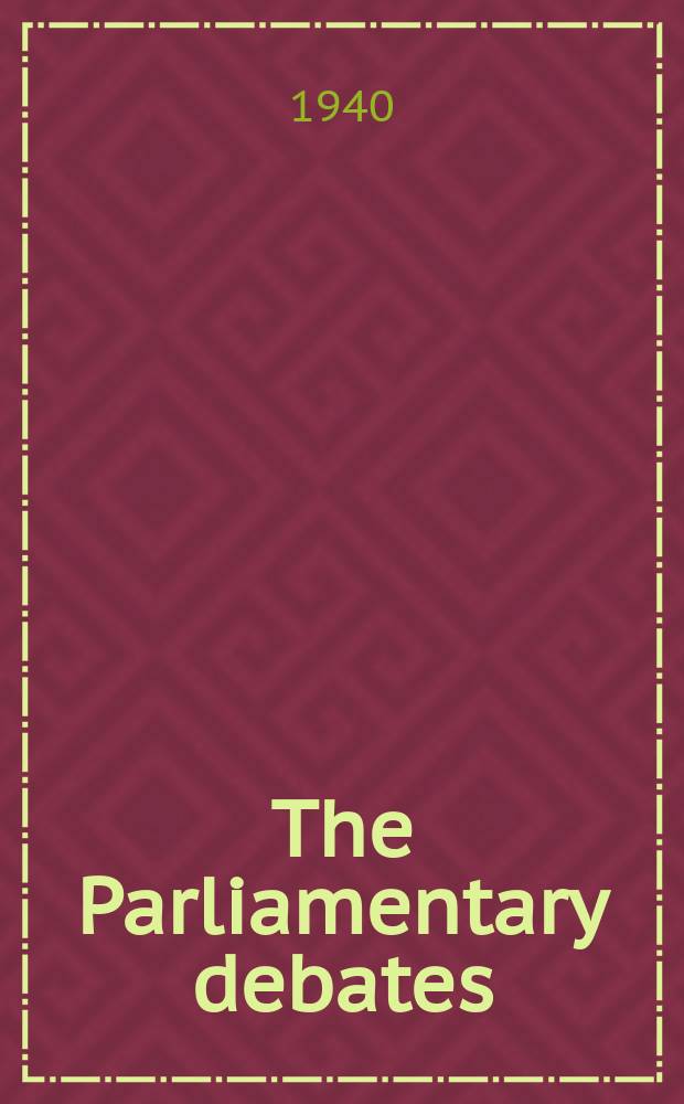 The Parliamentary debates (Hansard) : Official report ... of the ...Parliament of the United Kingdom of Great Britain and Northern Ireland. Vol.365, №125