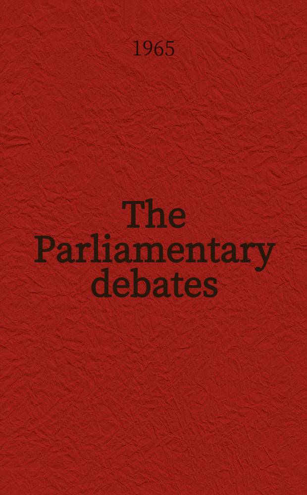 The Parliamentary debates (Hansard) : Official report ... of the ...Parliament of the United Kingdom of Great Britain and Northern Ireland. Vol.712, №119