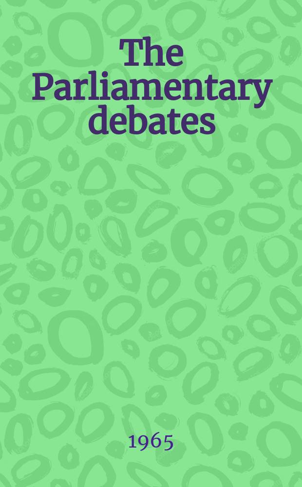 The Parliamentary debates (Hansard) : Official report ... of the ...Parliament of the United Kingdom of Great Britain and Northern Ireland. Vol.715, №149