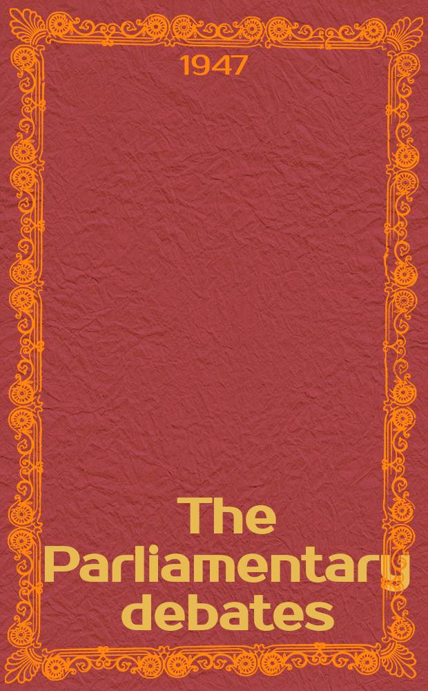 The Parliamentary debates (Hansard) : Official report ... of the ...Parliament of the United Kingdom of Great Britain and Northern Ireland. Vol.441, №159