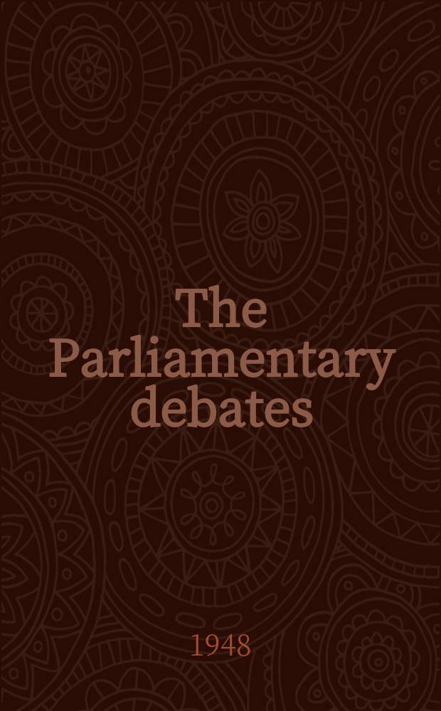 The Parliamentary debates (Hansard) : Official report ... of the ...Parliament of the United Kingdom of Great Britain and Northern Ireland. Vol.448, №80