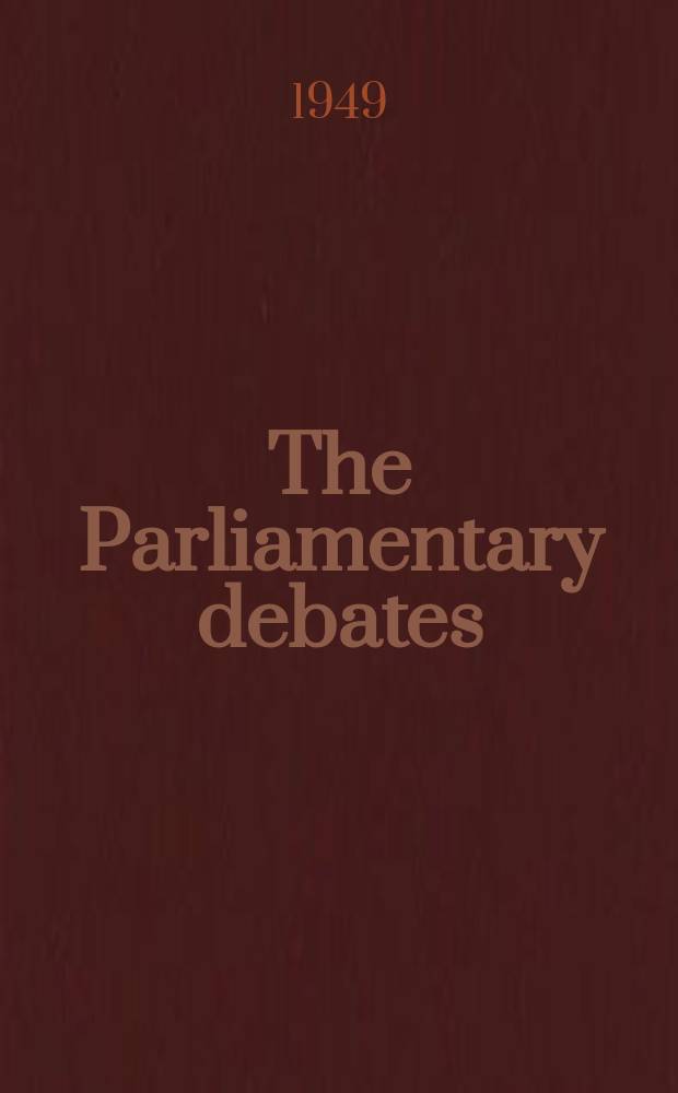 The Parliamentary debates (Hansard) : Official report ... of the ...Parliament of the United Kingdom of Great Britain and Northern Ireland. Vol.456, №1
