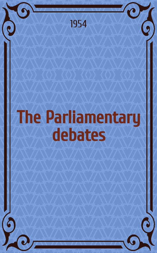 The Parliamentary debates (Hansard) : Official report ... of the ...Parliament of the United Kingdom of Great Britain and Northern Ireland. Vol.524, №65