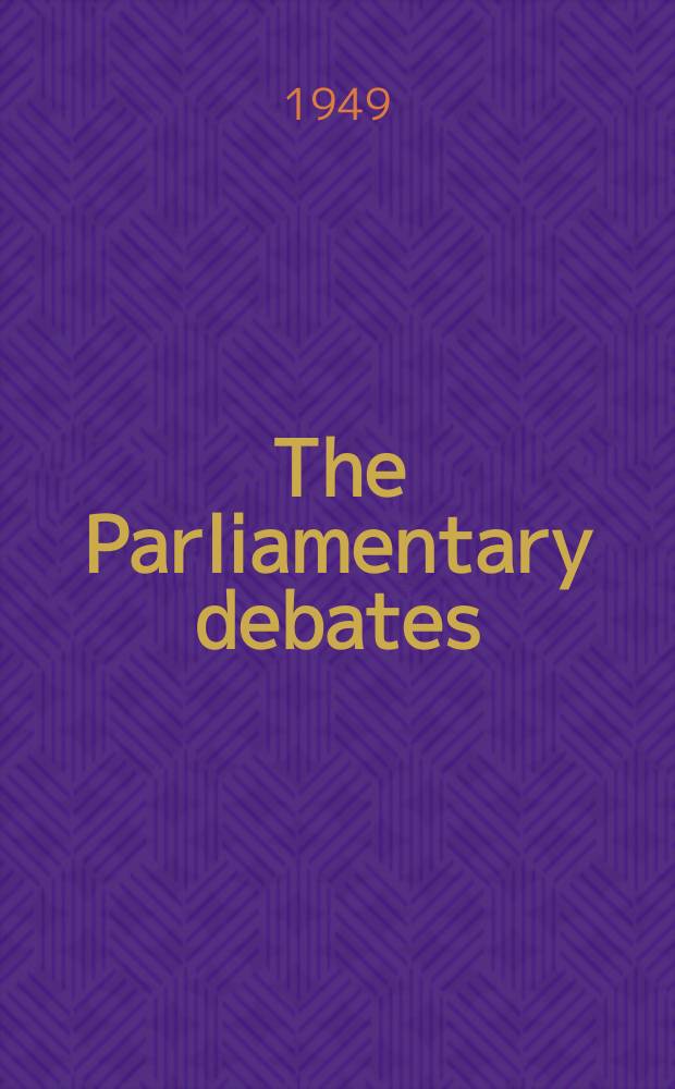 The Parliamentary debates (Hansard) : Official report ... of the ...Parliament of the United Kingdom of Great Britain and Northern Ireland. Vol.457, №5