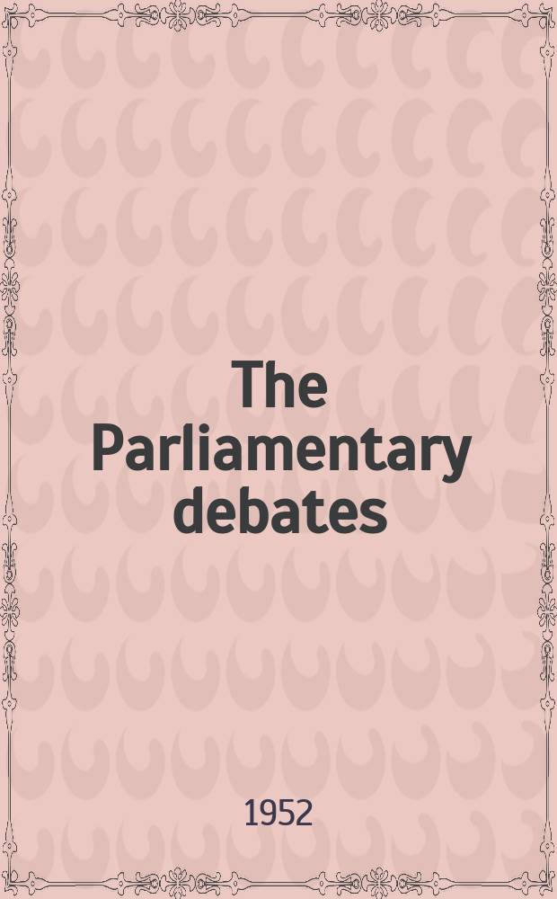 The Parliamentary debates (Hansard) : Official report ... of the ...Parliament of the United Kingdom of Great Britain and Northern Ireland. Vol.496, №44