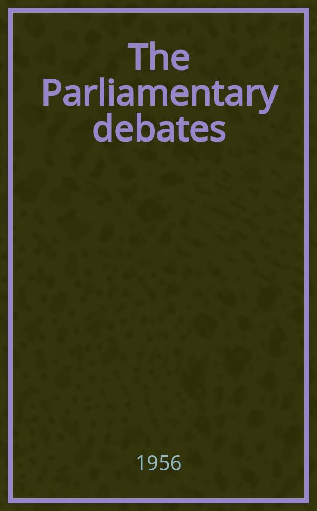 The Parliamentary debates (Hansard) : Official report ... of the ...Parliament of the United Kingdom of Great Britain and Northern Ireland. Vol.554, №169