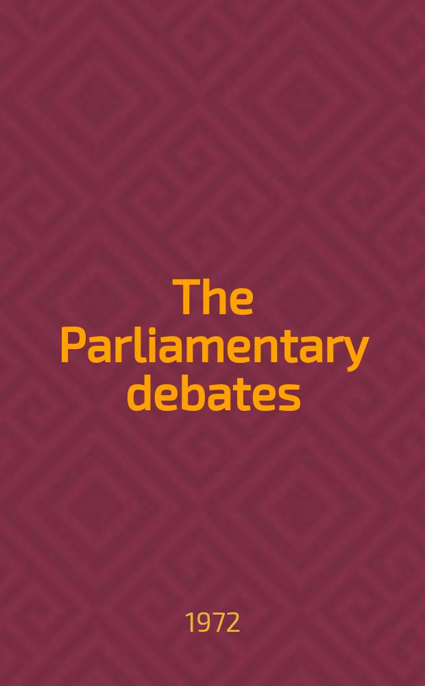 The Parliamentary debates (Hansard) : Official report ... of the ...Parliament of the United Kingdom of Great Britain and Northern Ireland. Vol.842, №174