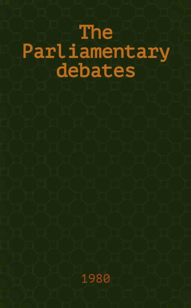 The Parliamentary debates (Hansard) : Official report ... of the ...Parliament of the United Kingdom of Great Britain and Northern Ireland. Vol.978, №115