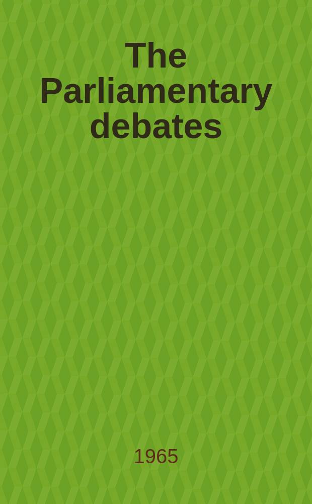 The Parliamentary debates (Hansard) : Official report ... of the ...Parliament of the United Kingdom of Great Britain and Northern Ireland. Vol.713, №123