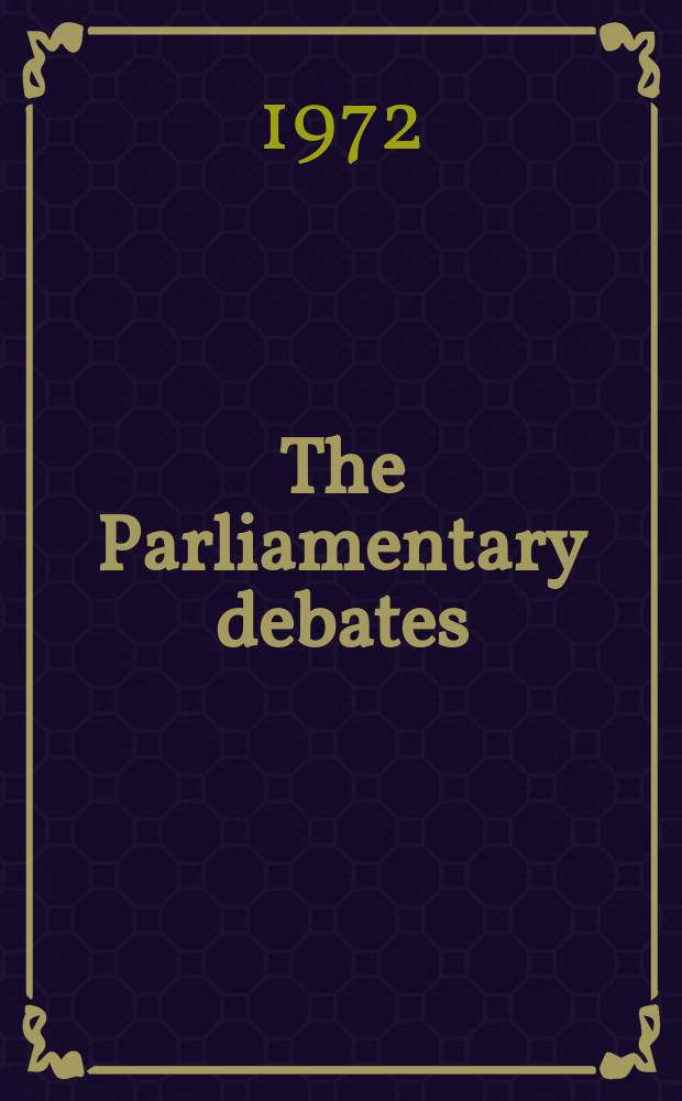 The Parliamentary debates (Hansard) : Official report ... of the ...Parliament of the United Kingdom of Great Britain and Northern Ireland. Vol.843, №177