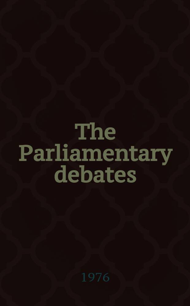 The Parliamentary debates (Hansard) : Official report ... of the ...Parliament of the United Kingdom of Great Britain and Northern Ireland. Vol.907, №68
