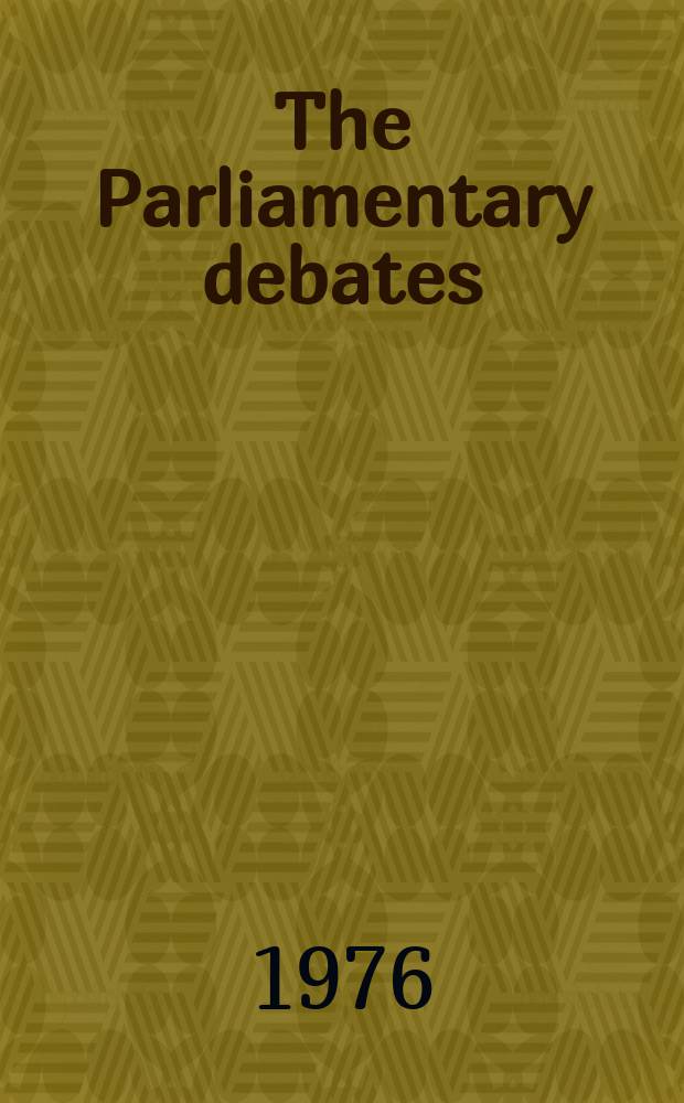 The Parliamentary debates (Hansard) : Official report ... of the ...Parliament of the United Kingdom of Great Britain and Northern Ireland. Vol.913, №126