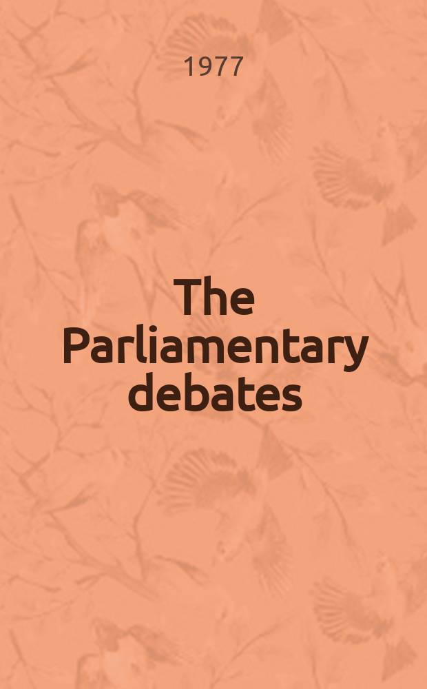 The Parliamentary debates (Hansard) : Official report ... of the ...Parliament of the United Kingdom of Great Britain and Northern Ireland. Vol.933, №124