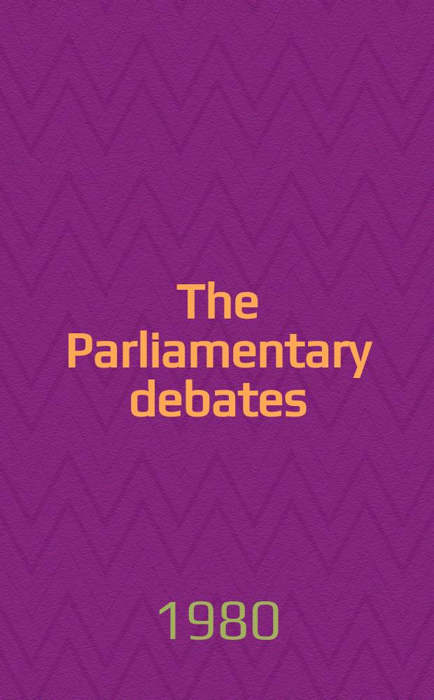 The Parliamentary debates (Hansard) : Official report ... of the ...Parliament of the United Kingdom of Great Britain and Northern Ireland. Vol.983, №161