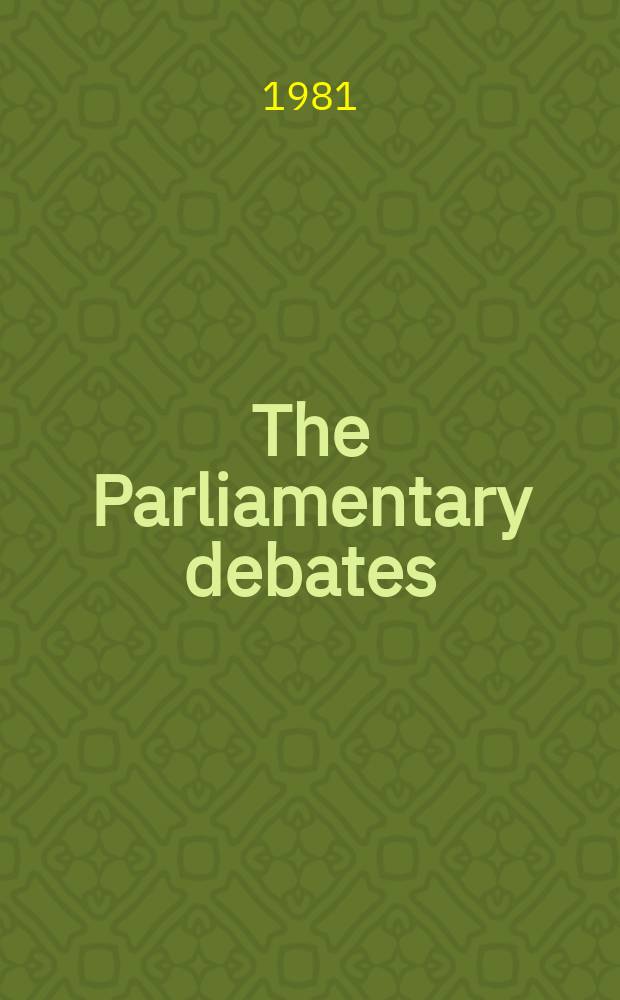The Parliamentary debates (Hansard) : Official report ... of the ...Parliament of the United Kingdom of Great Britain and Northern Ireland. Vol.997, №29