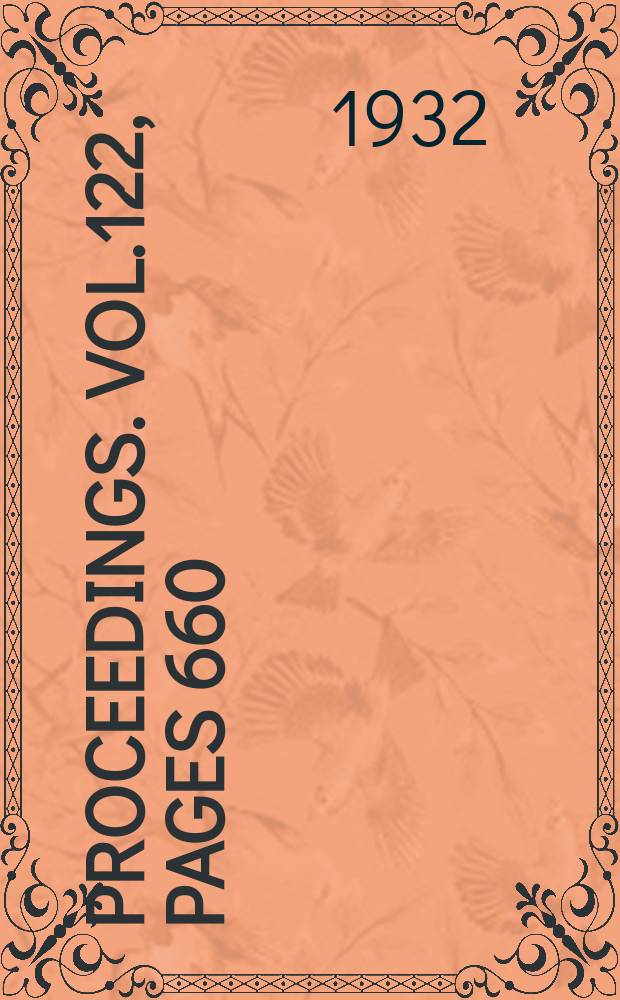 Proceedings. Vol.122, Pages 660