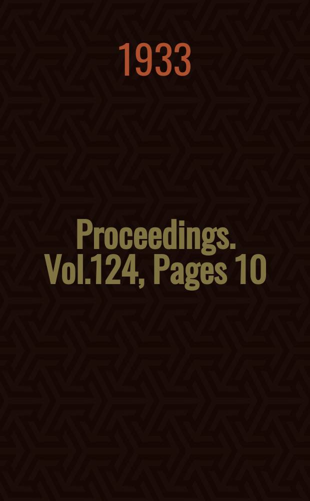 Proceedings. Vol.124, Pages 10